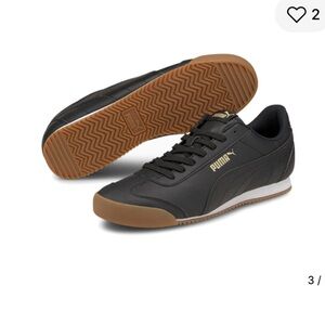 Puma Turino Low-Top Sneakers in Black and Gum